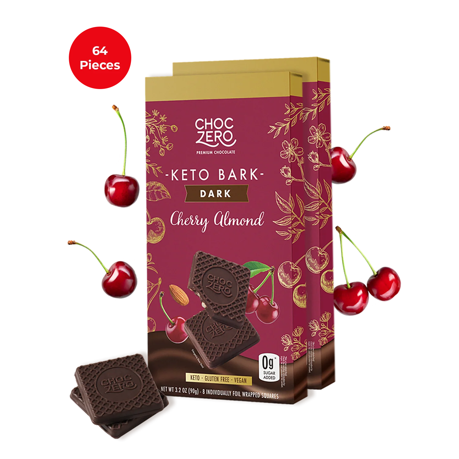 Dark Chocolate Cherry Almond Keto Bark - Image 3
