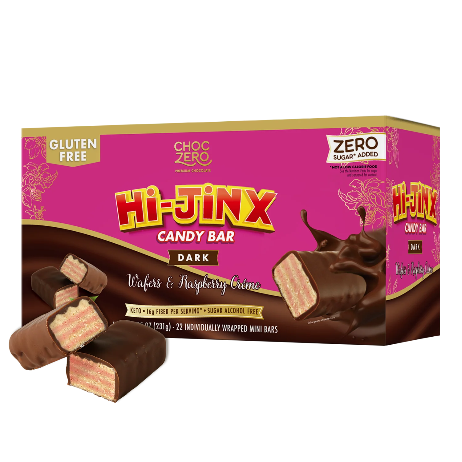 Hi-Jinx Dark Chocolate Raspberry Candy Bars