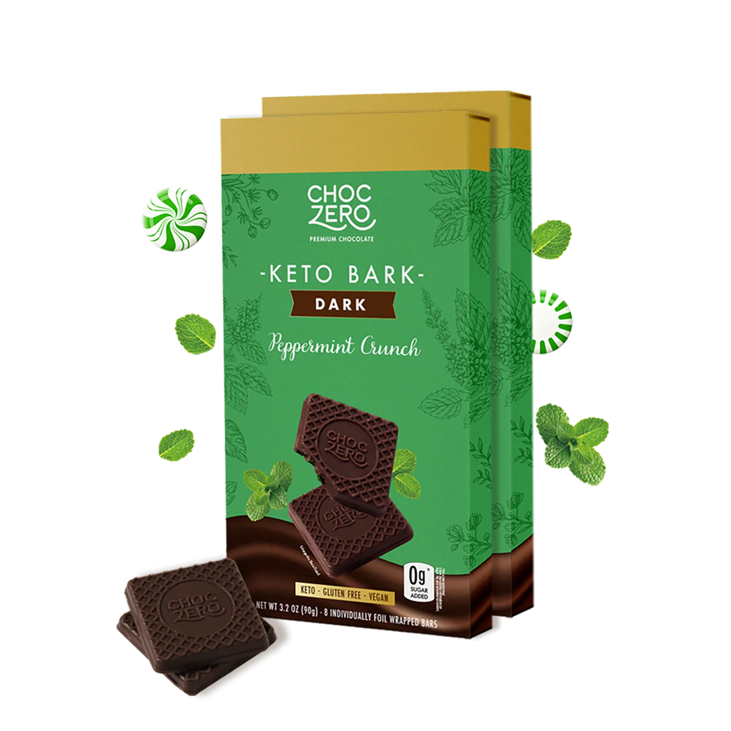 Dark Chocolate Peppermint Keto Bark