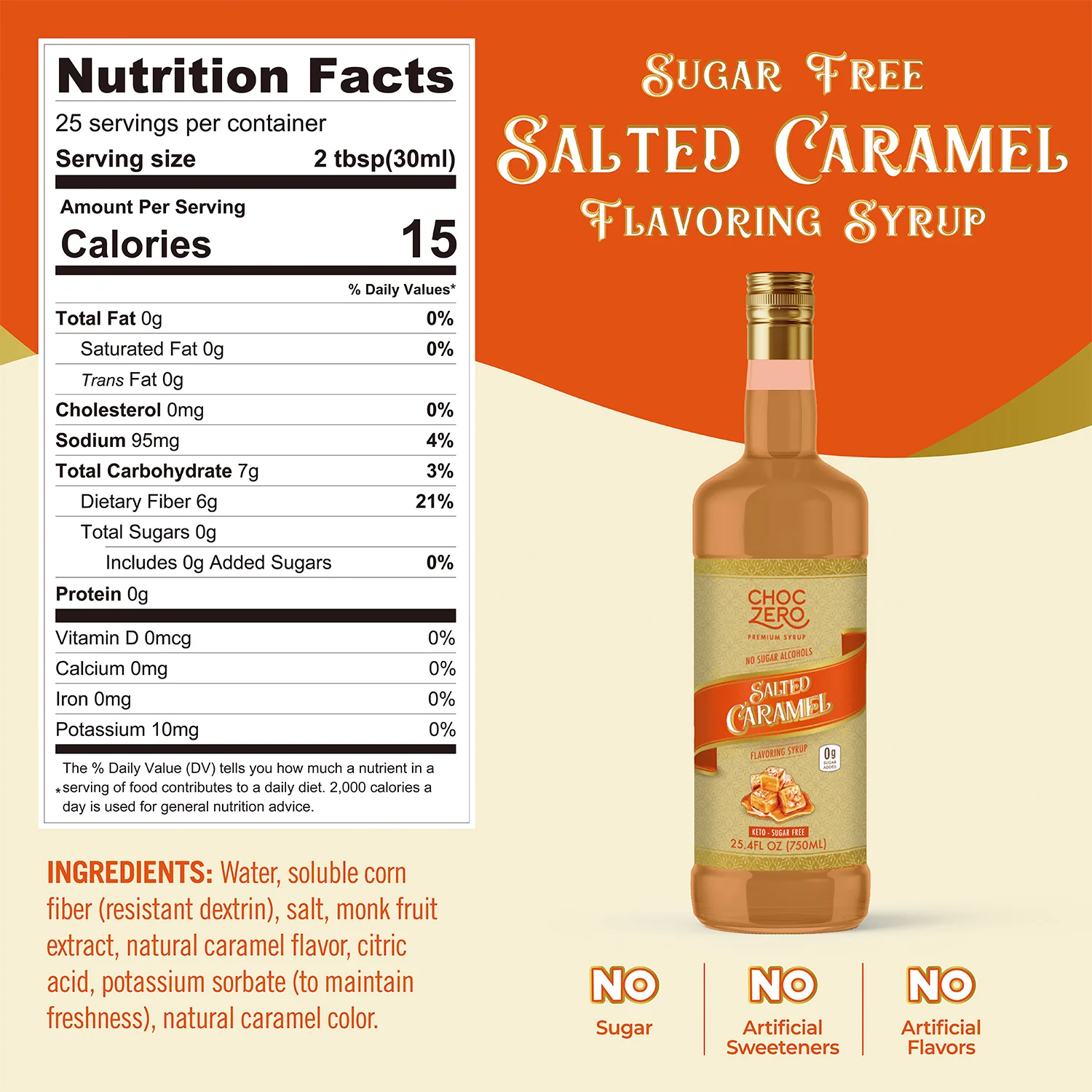 Sugar Free Salted Caramel Coffee Syrup - Image 2